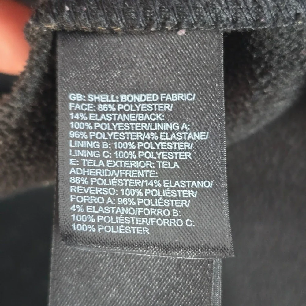 The North Face Mens WindWall Softshell Jacket Black XL Full Zip Fleece Lined
